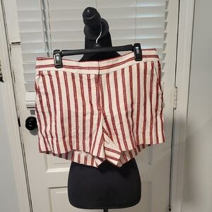 LOFT Red and White Striped Garment